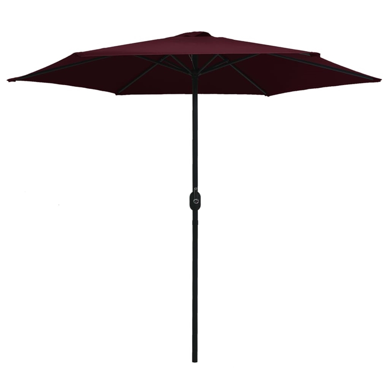 vidaXL Large Tiltable Garden Parasol in Bordeaux Red