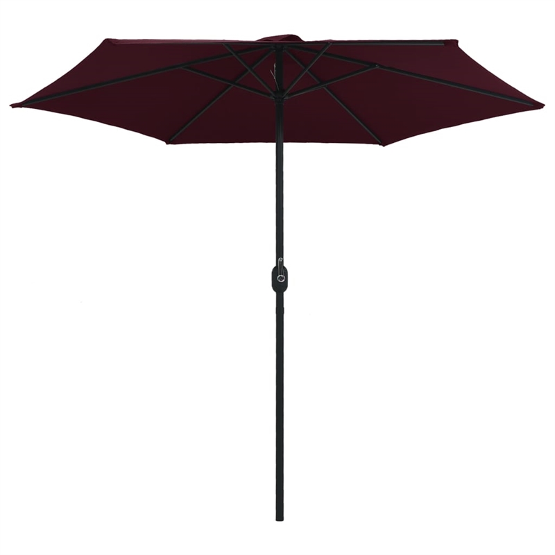 vidaXL Large Tiltable Garden Parasol in Bordeaux Red