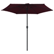 vidaXL Large Tiltable Garden Parasol in Bordeaux Red