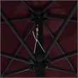 vidaXL Large Tiltable Garden Parasol in Bordeaux Red