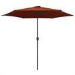 vidaXL Large Collapsible Garden Parasol in Terracotta
