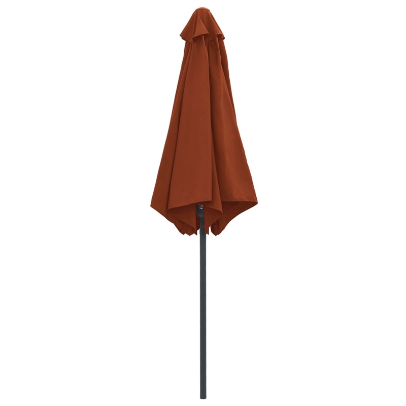 vidaXL Large Collapsible Garden Parasol in Terracotta