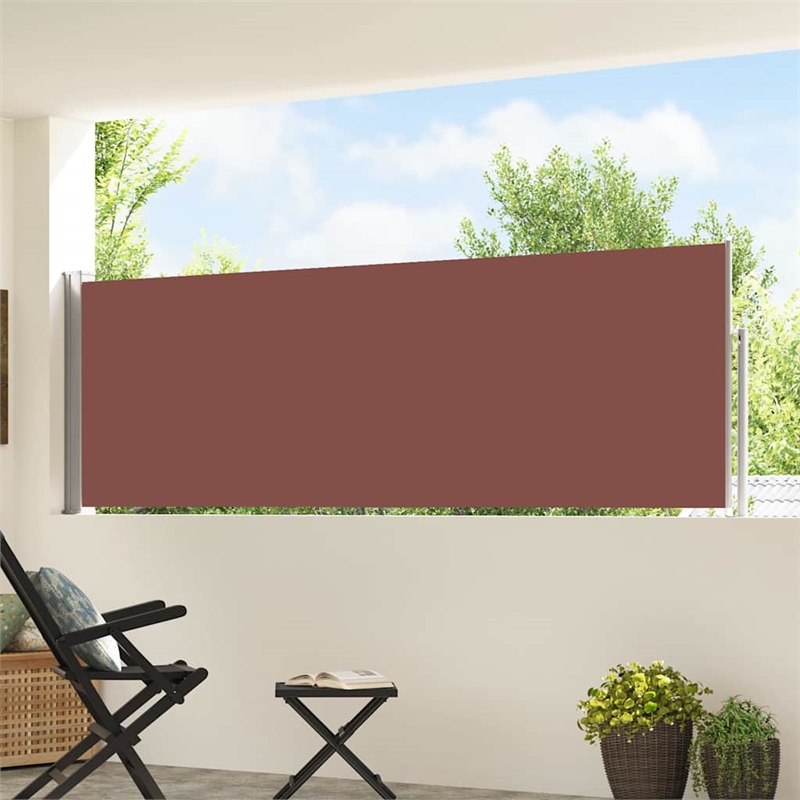 vidaXL Side Awning in Brown