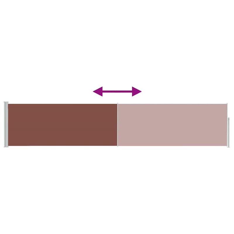 vidaXL Side Awning in Brown
