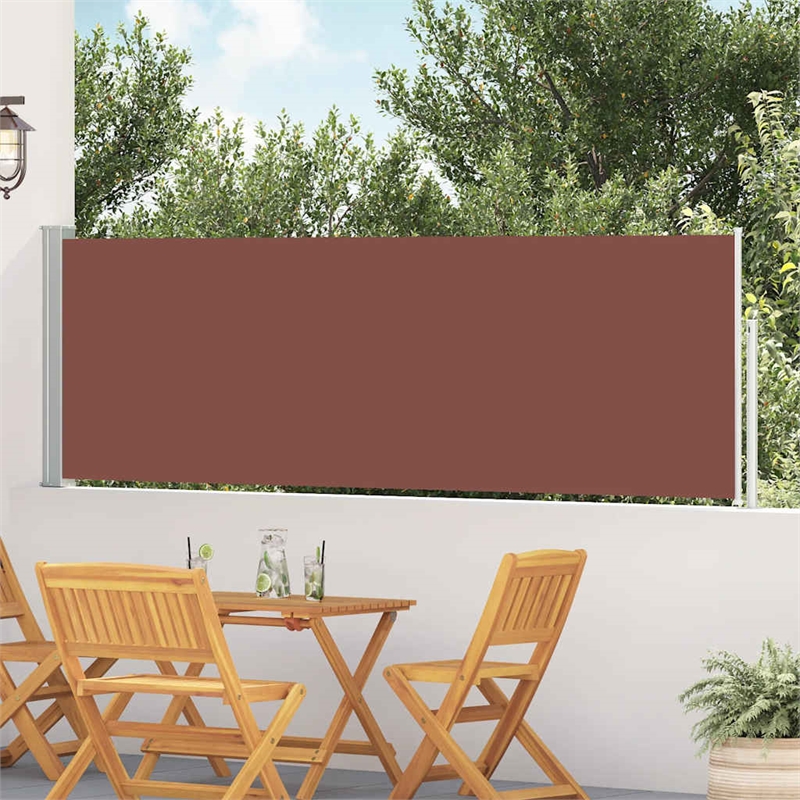 vidaXL Side Awning in Brown