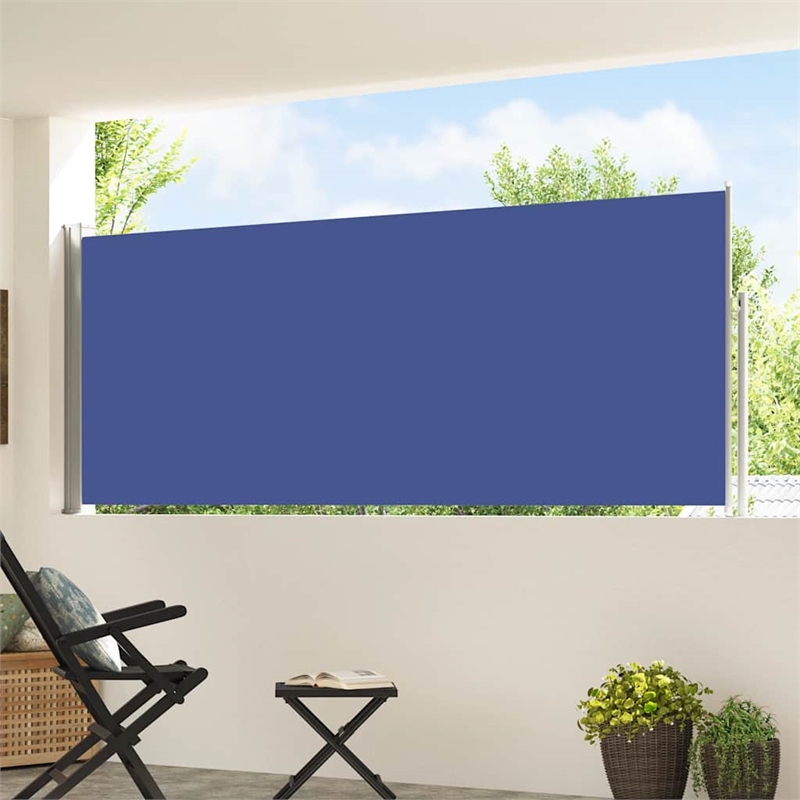 vidaXL Side Awning in Blue
