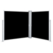 vidaXL Side Awning with Powder Coated Steel in Black