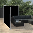 vidaXL Side Awning with Powder Coated Steel in Black