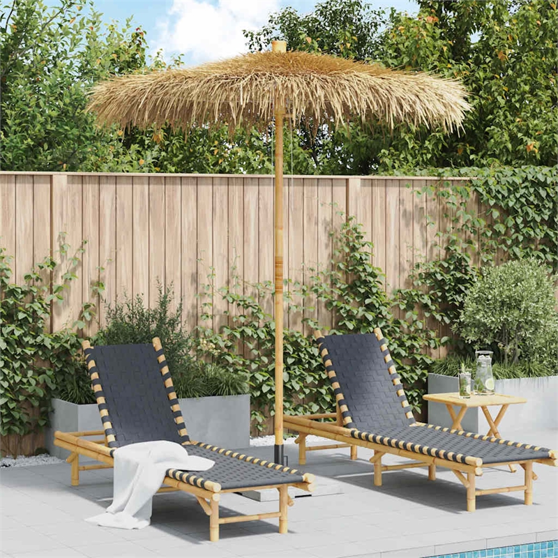 vidaXL Garden Parasol in Brown Bamboo
