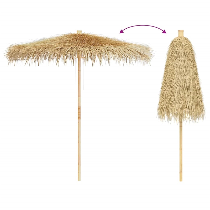 vidaXL Garden Parasol in Brown Bamboo
