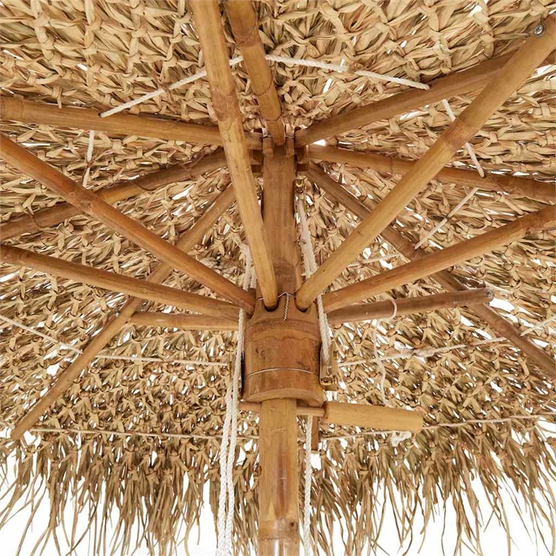 vidaXL Garden Parasol in Brown Bamboo