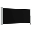vidaXL Side Awning in Black Screen + Grey Stand