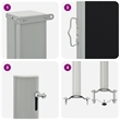 vidaXL Side Awning in Black Screen + Grey Stand