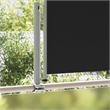 vidaXL Side Awning in Black Screen + Grey Stand