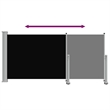 vidaXL Side Awning in Black Screen + Grey Stand