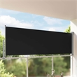 vidaXL Side Awning in Black Screen + Grey Stand