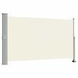 vidaXL Side Awning in Cream screen + Grey stand