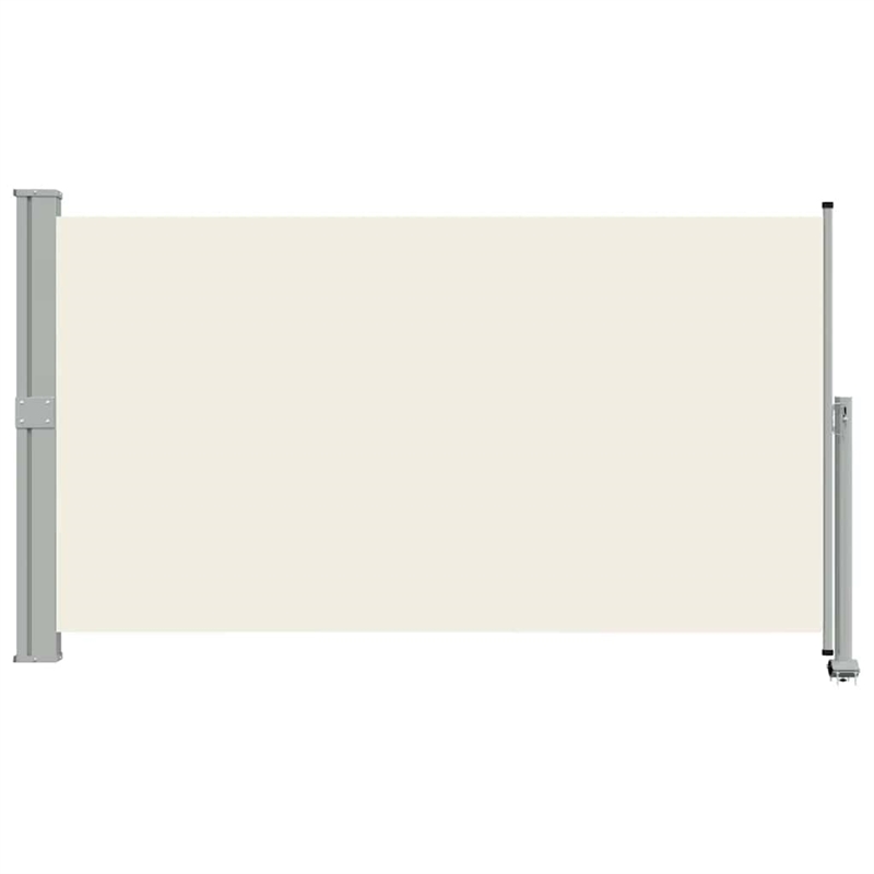 vidaXL Side Awning in Cream screen + Grey stand
