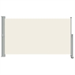 vidaXL Side Awning in Cream screen + Grey stand