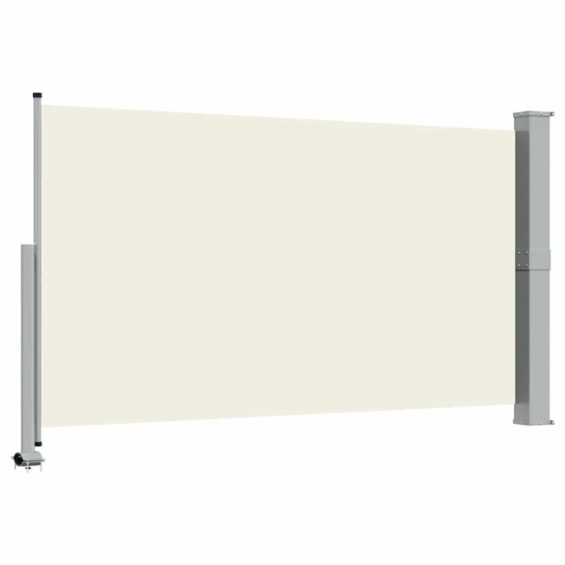 vidaXL Side Awning in Cream screen + Grey stand