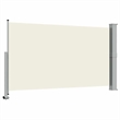 vidaXL Side Awning in Cream screen + Grey stand