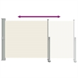 vidaXL Side Awning in Cream screen + Grey stand