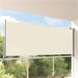 vidaXL Side Awning in Cream screen + Grey stand