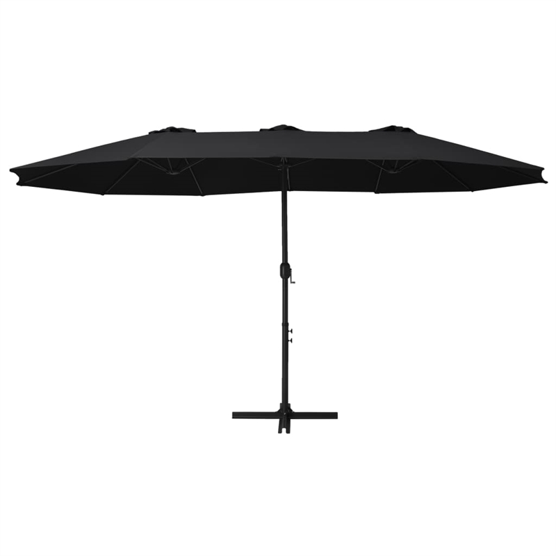vidaXL Extra Large Parasol Black