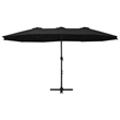 vidaXL Extra Large Parasol Black