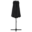 vidaXL Extra Large Parasol Black