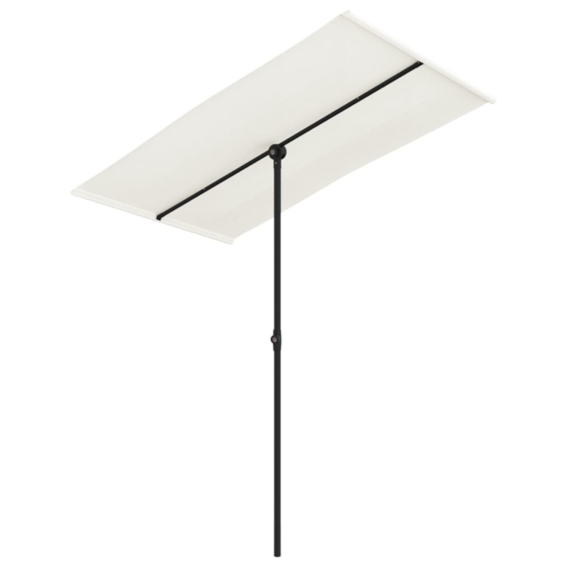vidaXL Medium Rotatable Garden Parasol in Sand White