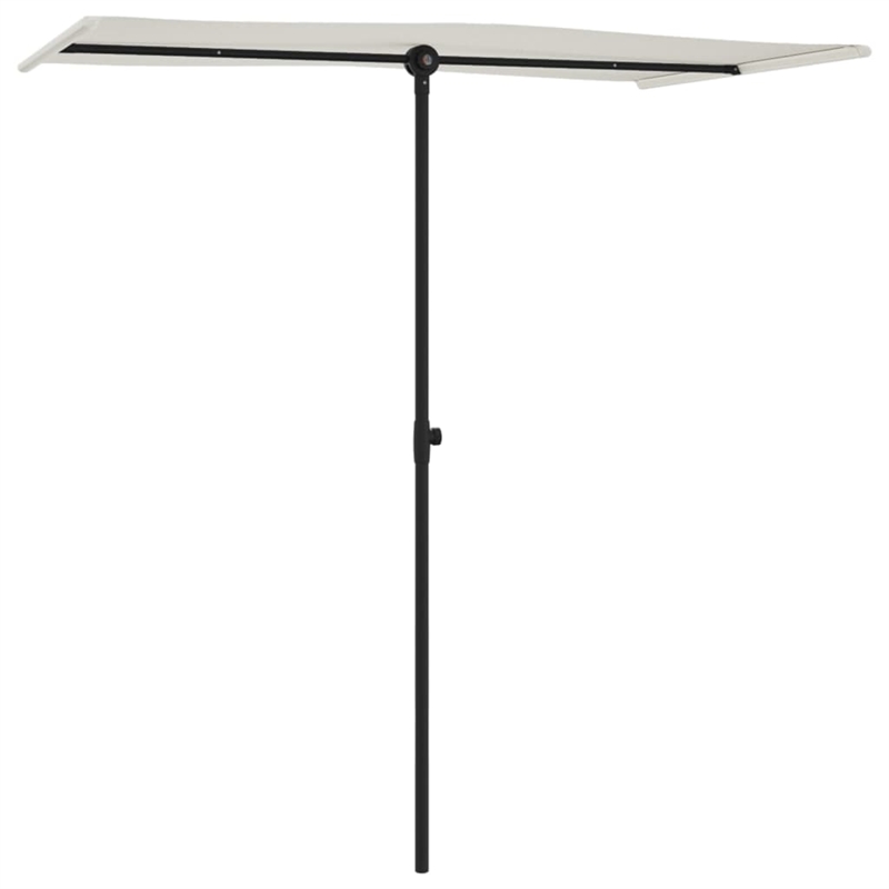 vidaXL Medium Rotatable Garden Parasol in Sand White