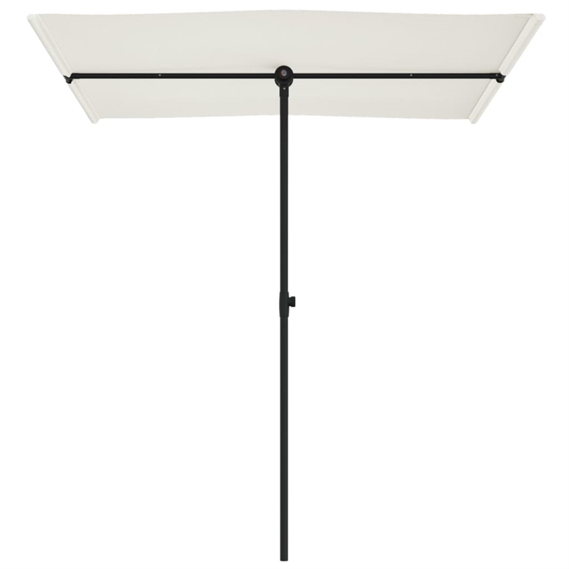 vidaXL Medium Rotatable Garden Parasol in Sand White