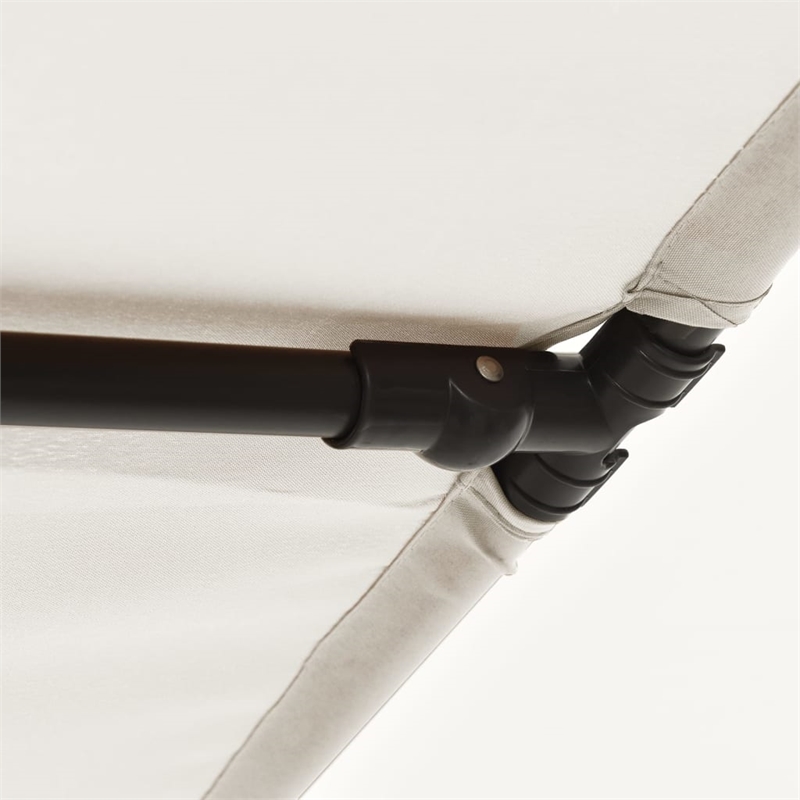 vidaXL Medium Rotatable Garden Parasol in Sand White
