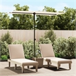 vidaXL Medium Rotatable Garden Parasol in Sand White
