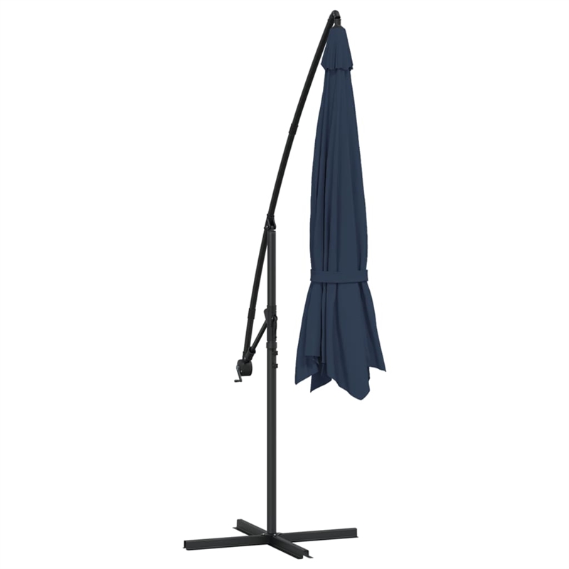 vidaXL Large Cantilever Garden Parasol in Bold Blue