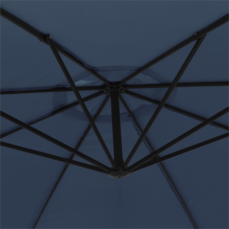 vidaXL Large Cantilever Garden Parasol in Bold Blue