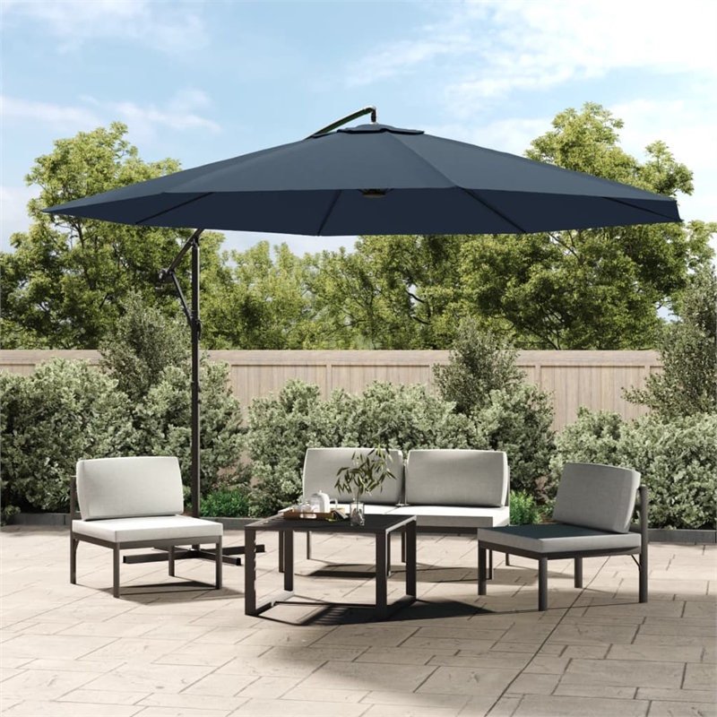 vidaXL Large Cantilever Garden Parasol in Bold Blue