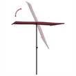 vidaXL Medium Garden Parasol in Bordeaux Red