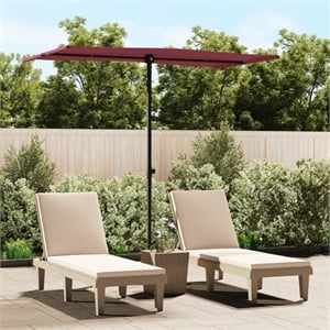 vidaXL Medium Garden Parasol in Bordeaux Red