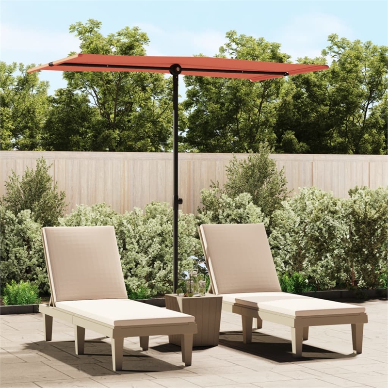 vidaXL Medium Garden Parasol in Terracotta