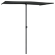 vidaXL Medium Height-Adjustable Garden Parasol in Black