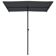 vidaXL Medium Height-Adjustable Garden Parasol in Black