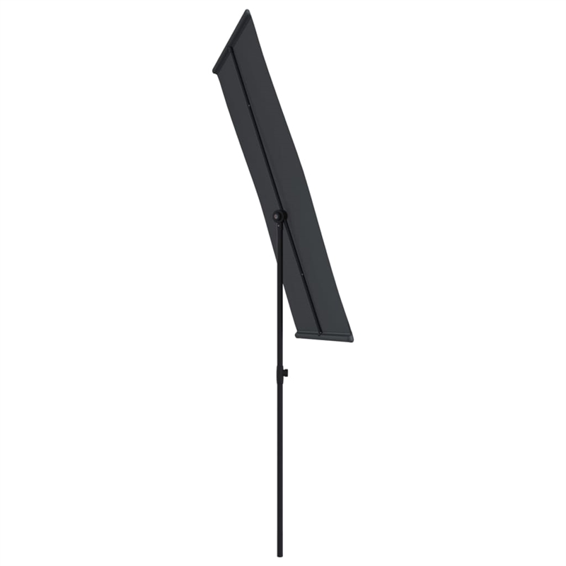 vidaXL Medium Height-Adjustable Garden Parasol in Black