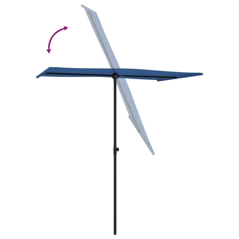 vidaXL Large Garden Parasol in Azure