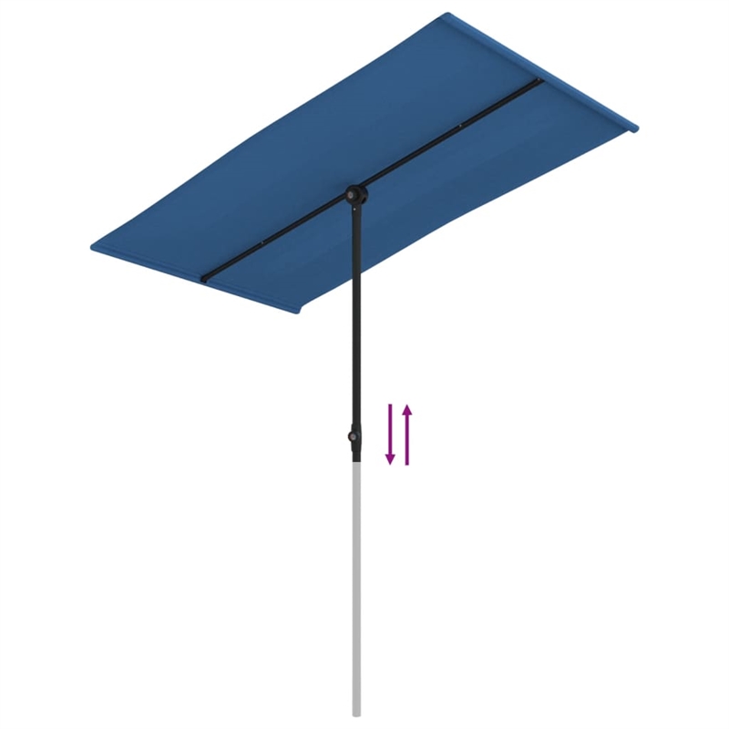 vidaXL Large Garden Parasol in Azure