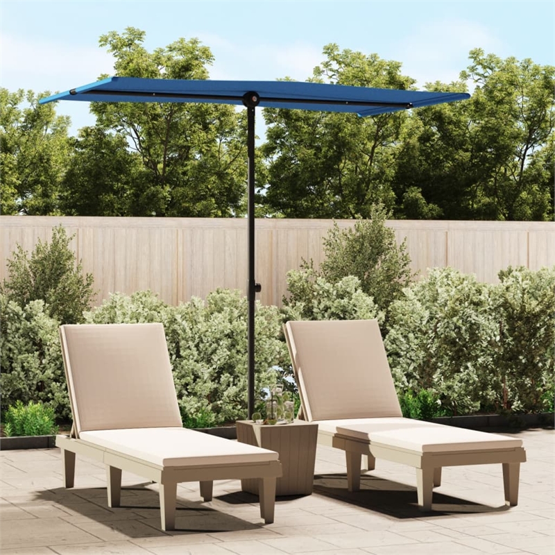 vidaXL Large Garden Parasol in Azure
