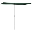 vidaXL Large Height-Adjustable Garden Parasol in Green
