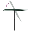 vidaXL Large Height-Adjustable Garden Parasol in Green