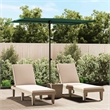 vidaXL Large Height-Adjustable Garden Parasol in Green